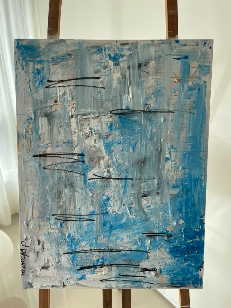 NUVEM DE ENCHENTES - Frente da Pintura