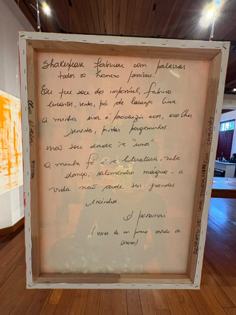 RETRATO DE UMA JOVEM EM CHAMAS - Reverso da Tela com Poema