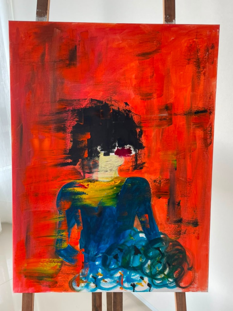 POEMA VESTIDO DE AVESSO - Frente da Pintura