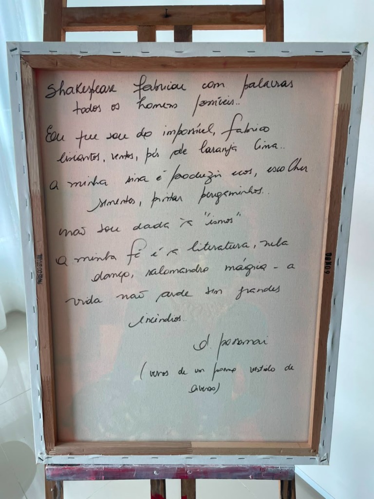 POEMA VESTIDO DE AVESSO - Reverso da Tela